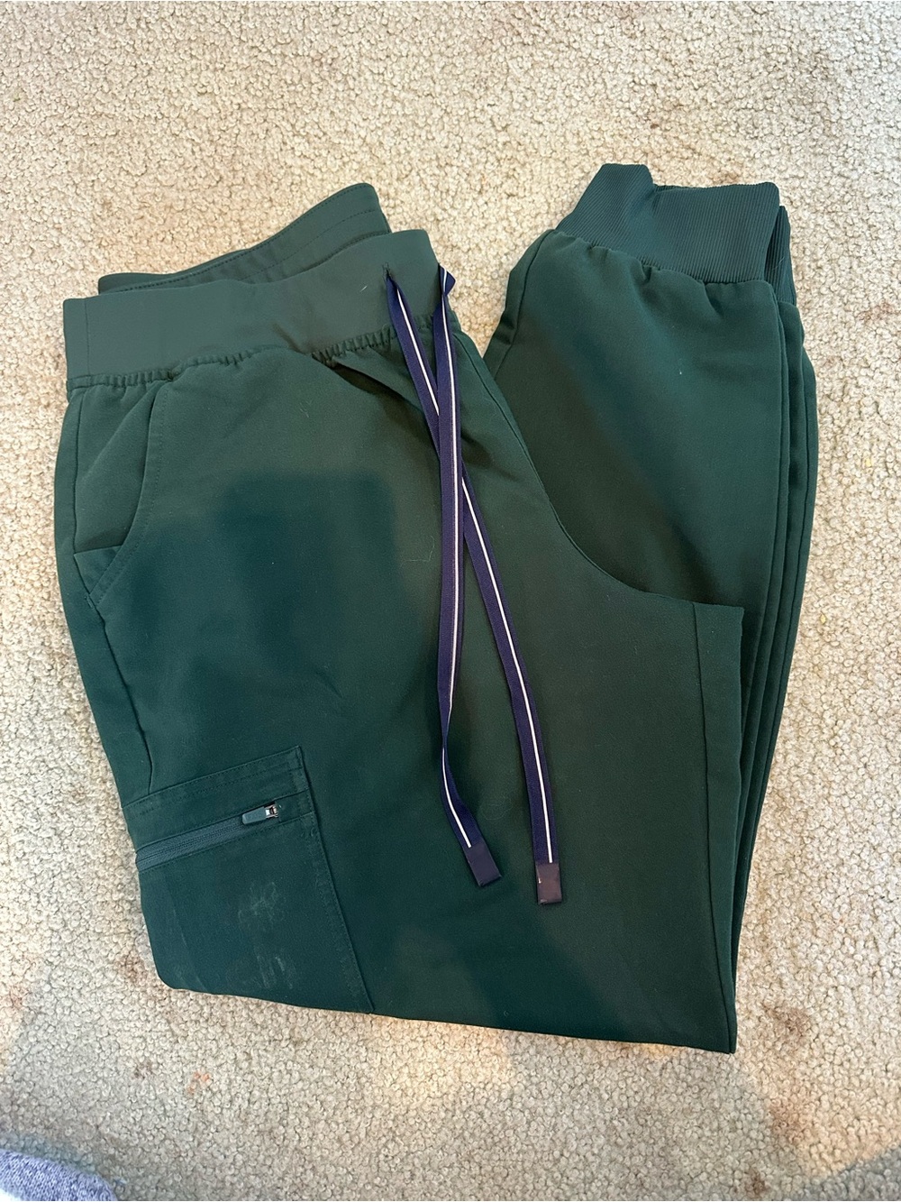 FIGS British Racing Green Drawstring Jogger Pants